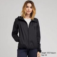 Áo gió bỏ túi UNIQLO nữ - Màu đen