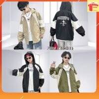Áo gió cho bé trai size đại 6-14 tuổi in chữ SEN và FO hàng Quảng Châu dáng thời trang