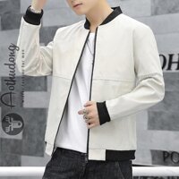 Áo gió nam cổ bomber trắng 2020 (ATD-286)