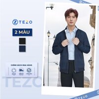 Áo gió nam khoác gió nam 2 mặt cổ 5 phân họa tiết caro Tezo  24AG5C024