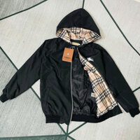 Áo Gió nam nữ Burberry hàng 2 lớp bo gân có túi ngực Hottrend 2025