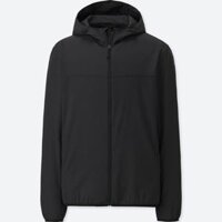 Áo gió nam Uniqlo chống nắng, cản mưa, gió, bụi siêu thoáng, #Black size S