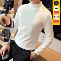 Áo giữ nhiệt, áo thun cổ cao 3 phân nam, áo thun tay dài siêu ấm chất dày dặn co giãn cao cấp