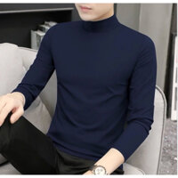 Áo giữ nhiệt cổ cao nam , áo tay dài lót nỉ siêu ấm chất dày dặn co giãn