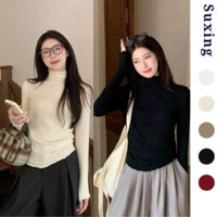 Áo Giữ Nhiệt Dài Tay Viền Bèo Cổ Lọ, Áo Nữ Dài Tay Loại 1 Giữ Nhiệt Mùa Đông - Suxing - S137