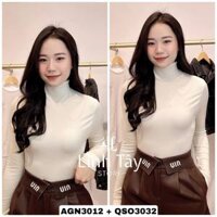 Áo Giữ Nhiệt Hạt Gạo Nữ Cổ Tròn Co Giãn 4 Chiều Linh Tây Store AGN3012