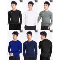 Áo Giữ Nhiệt Nam, Áo Dài Tay Nam Body Bóng Đá Co Dãn 2 Chiều JUST PLAY, tay dài body