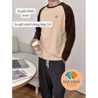 Áo Giữ Nhiệt Nam chữ H 5.0, Áo Thun Nam Tay Dài Có Cổ Cao Lót Nỉ Cotton Thu Đông Giữ Ấm Thể Thao Cao Cấp H21