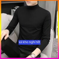 Aó Giữ nhiệt Nam Dài Tay Cổ 3 Phân ,Aó Thun Co Giãn 4 Chiều Mỏng ẤM Phong Cách Hàn Quốc.