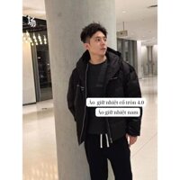 Áo giữ Nhiệt nam thêu chữ cổ tròn đóng hộp H 4.0, Áo Giữ Nhiệt Chất Thun Lạnh, Áo Giữ Nhiệt Nam Dài Tay T20