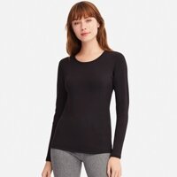 Aó giữ nhiệt nữ Heat Tech Ultra warm crew Neck(Tay dài Siêu ấm), Aó giữ nhiệt nữ Uniqlo Ultra warm siêu ấm