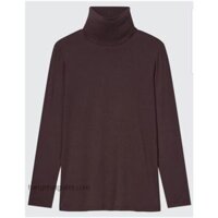 Áo giữ nhiệt Nữ HEATTECH UNIQLO Cao cổ màu nâu