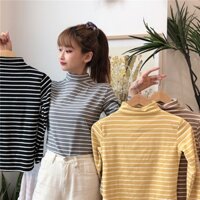 Áo giữ Nhiệt Nữ Kẻ Cao Cổ Đẹp Nhiều Màu