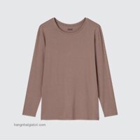 Áo Giữ nhiệt Nữ UNIQLO Heat Tech Crew Neck T Nhật Bản- (36 BROW -Nâu)