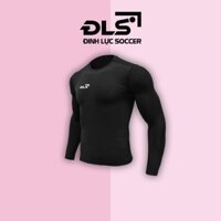 Áo Giữ Nhiệt Thể Thao ĐINH LỰC SOCCER Co Dãn 4 Chiều, Đường Chỉ Công Nghệ Mới, Ôm Sát Cơ Thể ĐEN