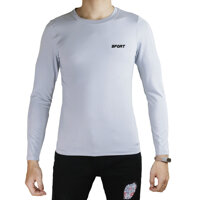 Áo Giữ Nhiệt Thể Thao Nam - Áo Tập Gym Dài Tay Thun Mềm Mịn Co Giãn 4 Chiều SZone - Ghi - XXL