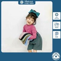 Áo Giữ Nhiệt Trẻ Em, Chất Cotton, Cổ Cao 3 Phân, Giữ Ấm Cho Bé