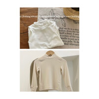 Áo giữ nhiệt vải mịn cho bé gái, cổ cao vừa 2-3cm