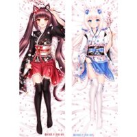 Áo Gối In Hình Nhân Vật anime nekopara Sô Cô La & Vani Sakura Xinh Xắn Ốp