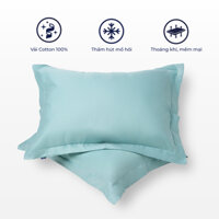 Áo gối Oval, Mliving, gối ôm Liên Á chất liệu Cotton thiên nhiên 100% màu trơn