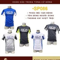 Áo Gym Nam tay ngắn cotton co giãn 4 chiều thoáng mát SP086-SGYM024 Seahorse