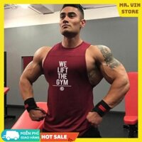 Áo GYM Nam TTG13 - Áo Tank Top Tập GYM Nam We LIFT The Gym Cotton Thoáng Mát  *