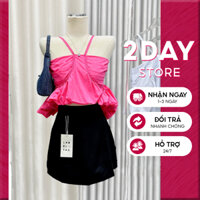 Áo hai dây Babydoll Năm màu phối bồng rúm ngực chất mềm mại dễ dàng phối đồ 2Day