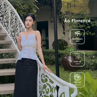 Áo hai dây chiết eo chất liệu linen thời trang tối giản Florence | the tendy - natural & minimalist