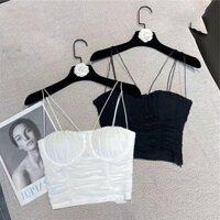 Áo Hai Dây Có Mút Đệm Phong Cách Bánh Bèo Hàng Cao Cấp B5