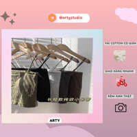 Áo hai dây cotton có mút ngực loại 1 chất đẹp Arty studio [KÈM ẢNH + VIDEO THẬT]