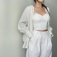 ÁO HAI DÂY CÚP NGỰC DẠNG VỎ SÒ BIỂN CỘT DÂY MẶC ĐI BIỂN BAO MÁT BAO ĐẸP HDBIEN