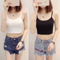 ÁO HAI DÂY THUN COTTON HIỆU RAINBOW THÁI LAN - CROPTOP 2 DÂY