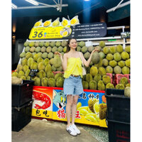 Áo HÀN QUỐC màu vàng cánh bướm cup ngực thiết kế gợi cảm