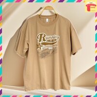 Áo hè bé trai size đại, Áo sành điệu cho bé 14-20 tuổi in chữ Running cao cấp vải cotton kiểu dáng thời trang