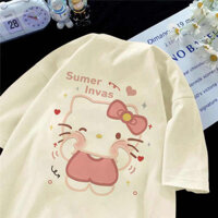 áo hè cho bé gái quần áo mùa hè cho bé gái Áo phông ngắn tay bé gái Hello Kitty áo cotton mẫu mới mùa hè kiểu tây thời trang phong cách instagram dễ thương