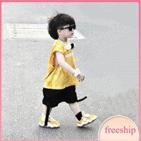 Áo hè cho bé trai, Áo sát nách trẻ em 4-9 tuổi in chữ B và oto hàng Quảng Châu cao cấp chất liệu cotton thấm hút mồ hôi