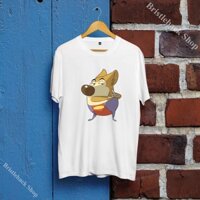 Áo hình Cây nấm nhỏ và chú sói mập đáng yêu nam giá rẻ trẻ trung cổ tròn phong cách mềm mại I11FB071