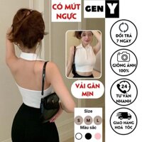 áo hở lưng bẻ cổ có mút ngực