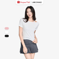 Áo hở vai LIME ORANGE thun cotton co dãn - Young Life Cut-out Top - LO24299301