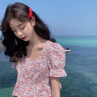 🎀Áo hoa cách điệu babydoll ulzzang dáng croptop🎀