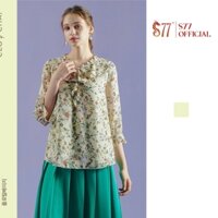 Áo hoa cổ bèo tay lỡ thời trang Hàn Quốc S77.SP010907