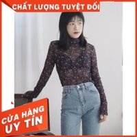 Áo hoa nhí cổ lọ  ྇