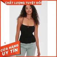 Áo hoa nhí hai dây smocking eo vải mềm mát vnxk F21  ྇