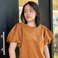 Áo hoa vải thô Hàn Quốc
