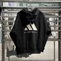 Áo Hoodie Adidas Basketball Logo In Nổi Nỉ Bông Cao Cấp Không Xù Siêu Hot - Bộ Adidas Hoodie Trần Bông cao cấp Dày Dặn