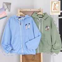 áo hoodie Áo khoác Hoodie Zip Love🌿Mint/ Blue/ Hồng/ Vàng🔰 Nam nữ Unisex 🔥 Jaystoree