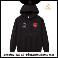 Áo hoodie Arsenal in logo vải nỉ bông dành cho fan Gunners