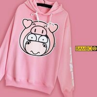 Áo hoodie Bambo mẫu unisex màu hồng
