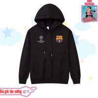 Áo hoodie Barcelona form rộng chất nỉ bông - Áo khoác nỉ nam nữ có mũ in logo Barca