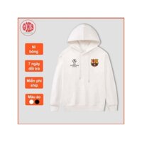 Áo hoodie Barcelona vải nỉ bông mũ 2 lớp - Áo khoác nỉ nam nữ tay dài có mũ trùm đầu